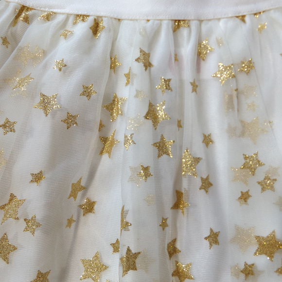 Cream Gold Star Skirt - Picture 2 of 2